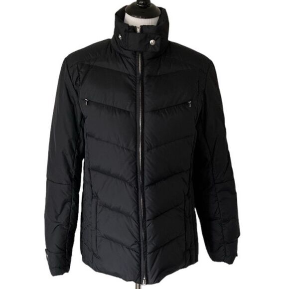 Lands’ End Women’s Down  Black Puffer Jacket size M ⭐️ - Picture 2 of 8